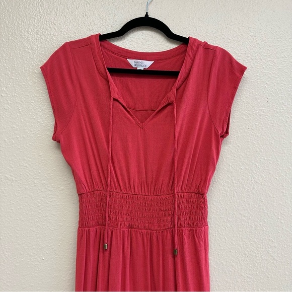 Market & Spruce Red / Orange Dress Short Sleeve Size Small - Picture 2 of 8